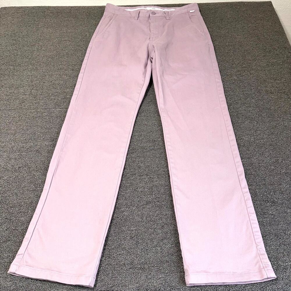 VANS Pants Men's 31 Light Pink Pockets Stretch Flat Front Straight Leg